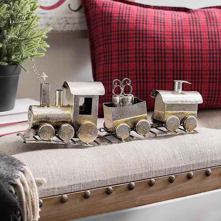 Silver Metal Rolling Train, 15 in. | Kirkland's Home