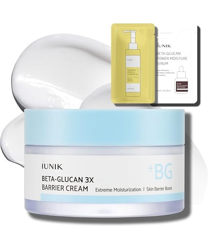 IUNIK Beta-Glucan Non-Sticky Deep Moisture Hydration 3x Barrier Cream Day&Night Moisturizer Quick Absorption Barrier Strengthening for Sensitive Dry Skin with Shea Butter Panthenol Korean Skincare | Amazon (US)