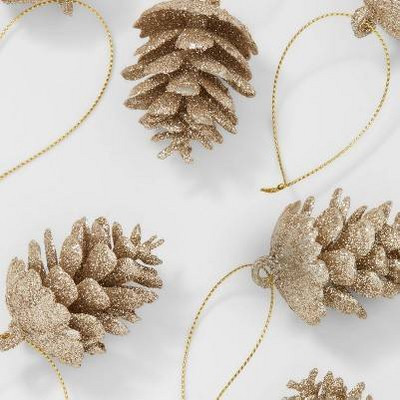 8ct Glittered Pinecone Christmas Tree Ornament Set - Wondershop™ | Target