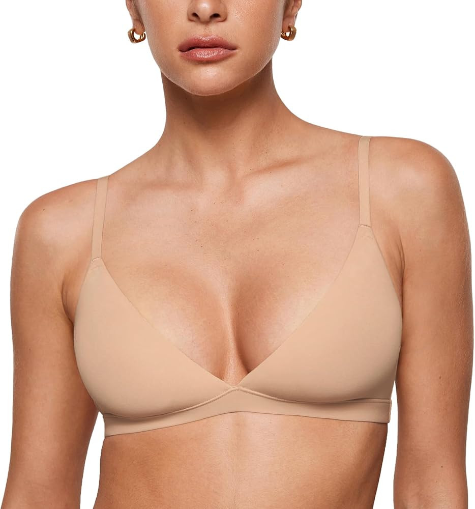 INLYRIC Women's Unlined Triangle Bralette | Amazon (US)