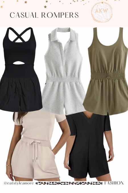 Casual loungewear rompers. Perfect for exercise or everyday wear. 

#LTKFindsUnder100 #LTKStyleTip