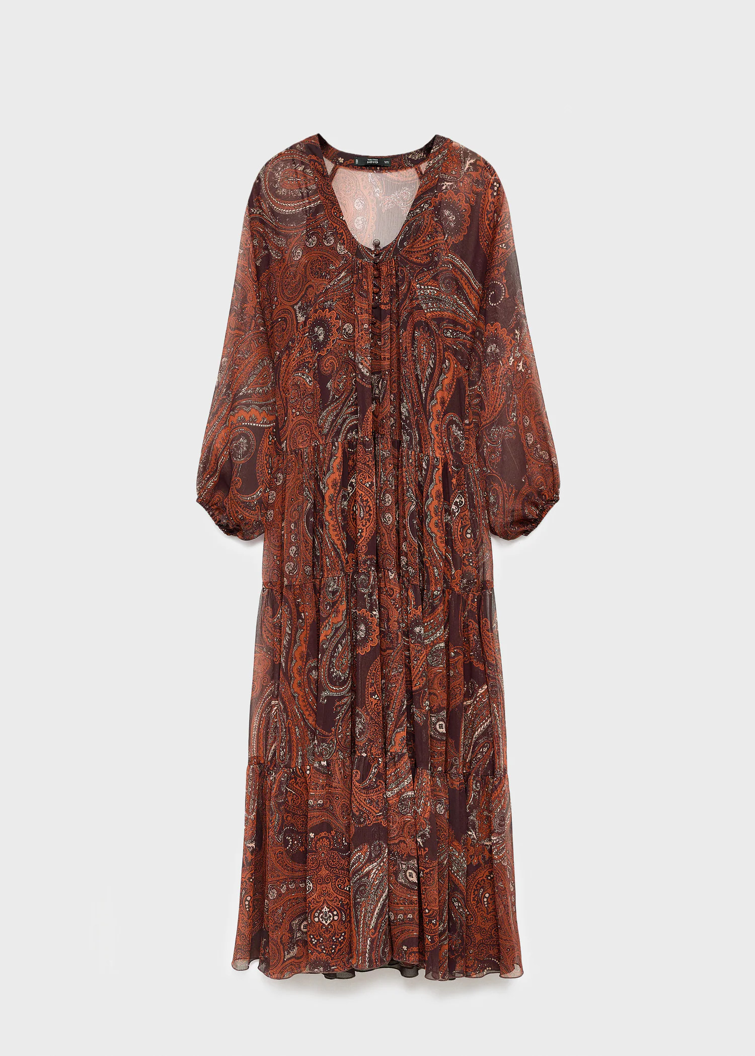 Paisley-print oversized dress - Women | MANGO United Kingdom | MANGO (UK)