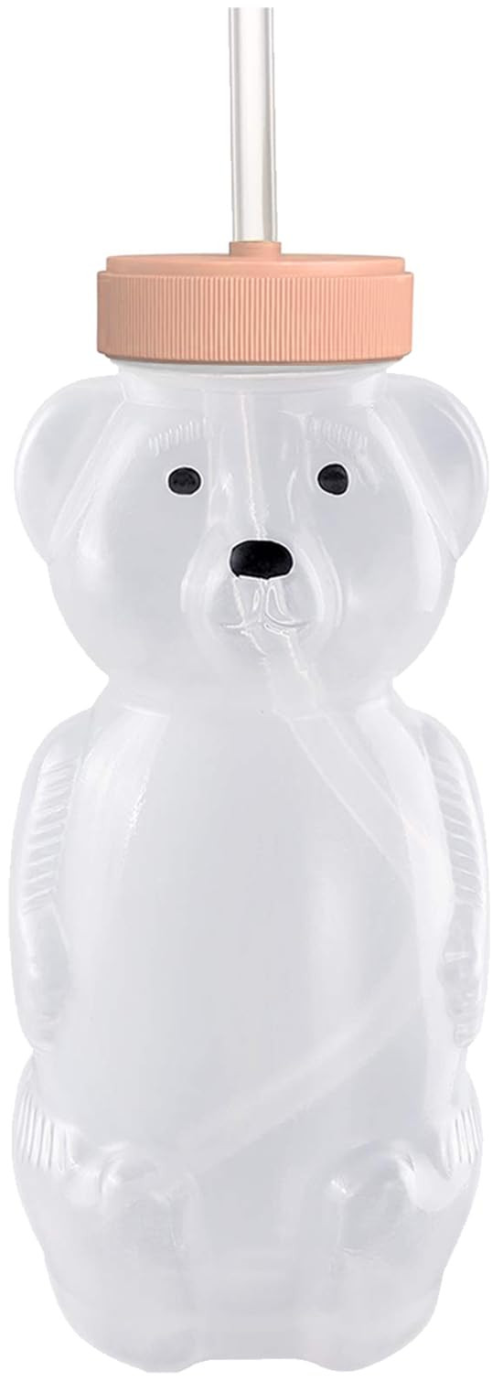 Honey Bear Straw Cups for Babies 1 pack, 8oz straw bear cup with improved safety lid design, hone... | Amazon (US)