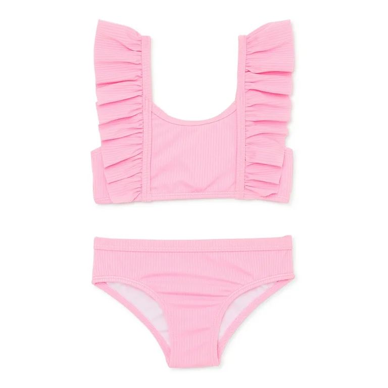 Wonder Nation Toddler Girls Ruffle Bikini Set, 2-Piece | Walmart (US)