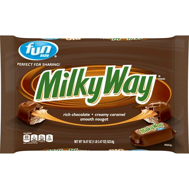 Milky Way Fun Size Milk Chocolate Candy Bars - 18.47 oz Bag | Walmart (US)