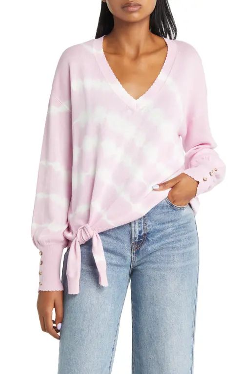 Wit & Wisdom Tie Dye Stripe Sweater in Doc-Dusty Orchid at Nordstrom, Size X-Small | Nordstrom
