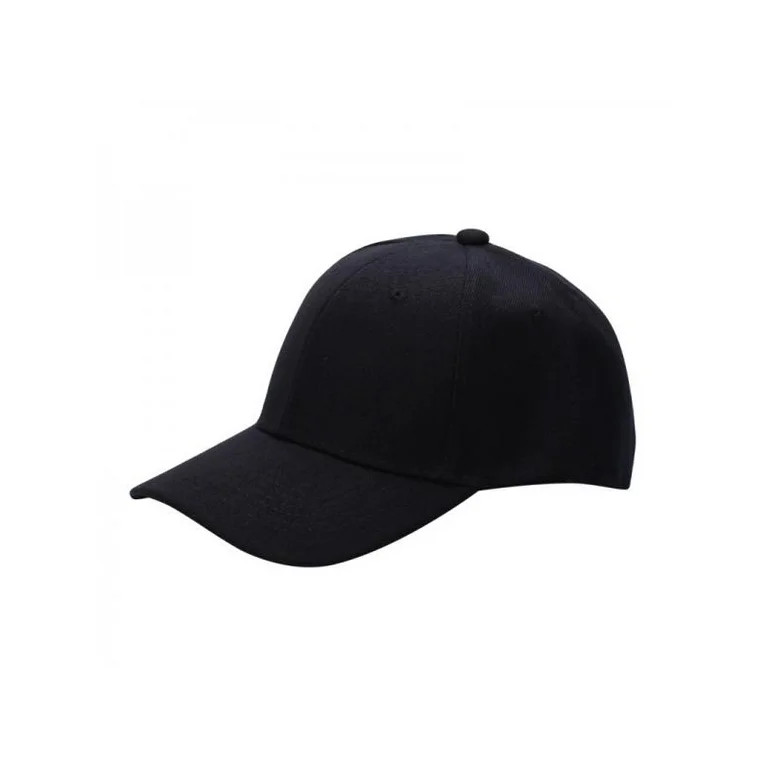 Men Women Black Baseball Cap Adjustable Curved Visor Hat - Walmart.com | Walmart (US)