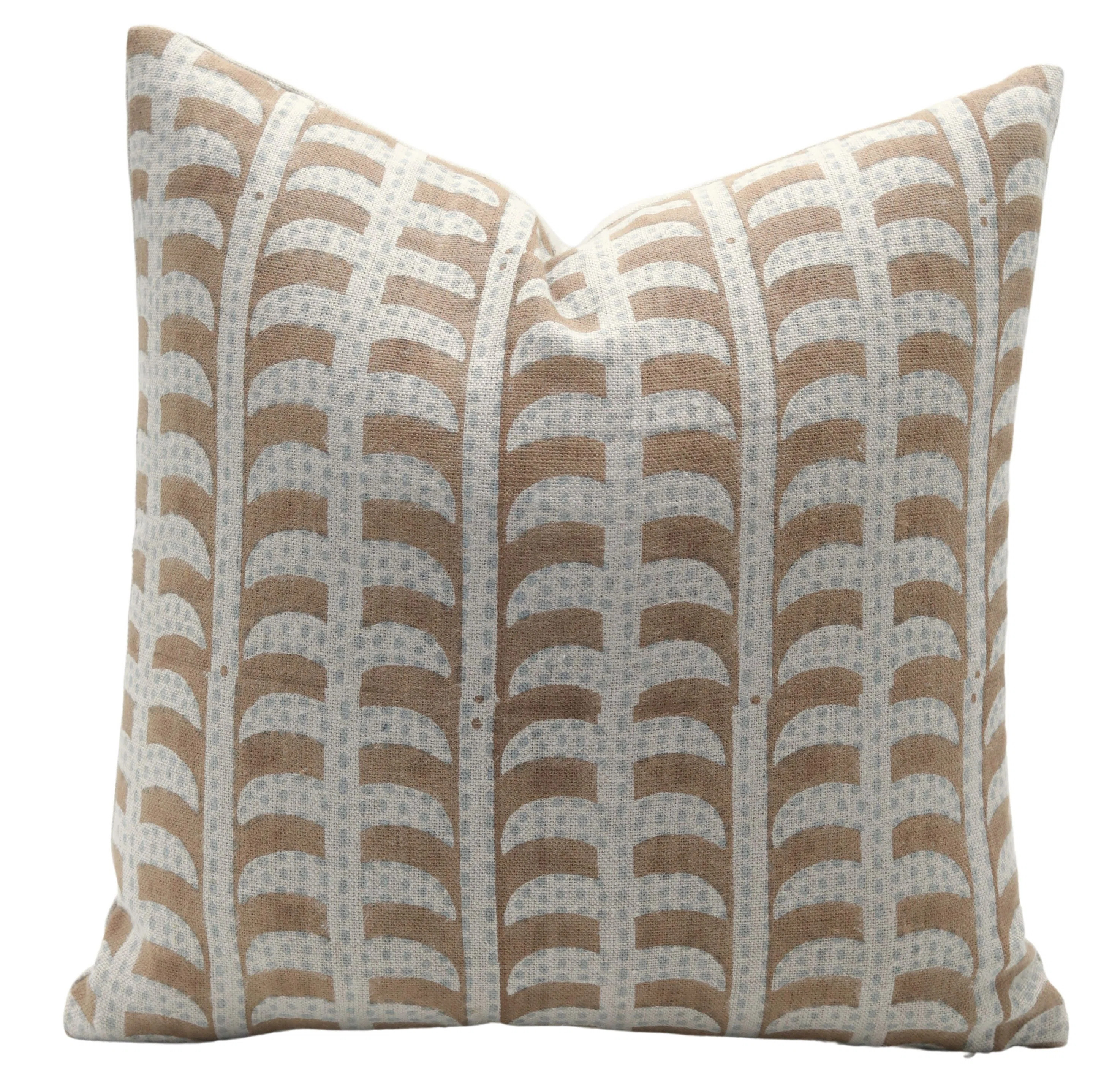 Fabdivine Garud Handmade Block Print Pillow Cover Thick Linen Boho Home Décor 26x26 Inch | Wayfair North America