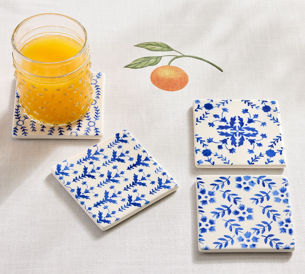 Mark D. Sikes Clementine Coasters - Mixed Set of 4 | Pottery Barn (US)