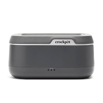 Crock-Pot GO Portable Food Warmer, Electric Lunch Box with Detachable Cord: Stainless Steel, Dishwasher-Safe, 60W, Gray | Target