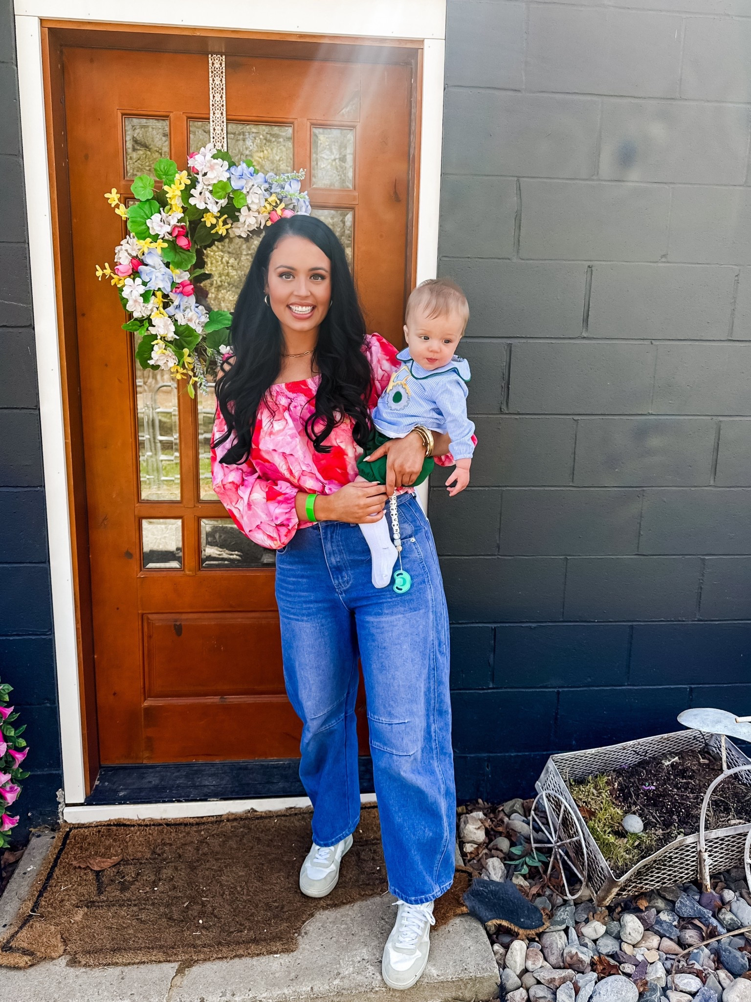 $8 Amazon off the shoulder spring top! Wearing a medium, 5+ colors, under $45 Amazon barrel jeans (tts) and veja sneakers on Amazon! #founditonamazon

#LTKootd #LTKmomlife #LTKSaleAlert