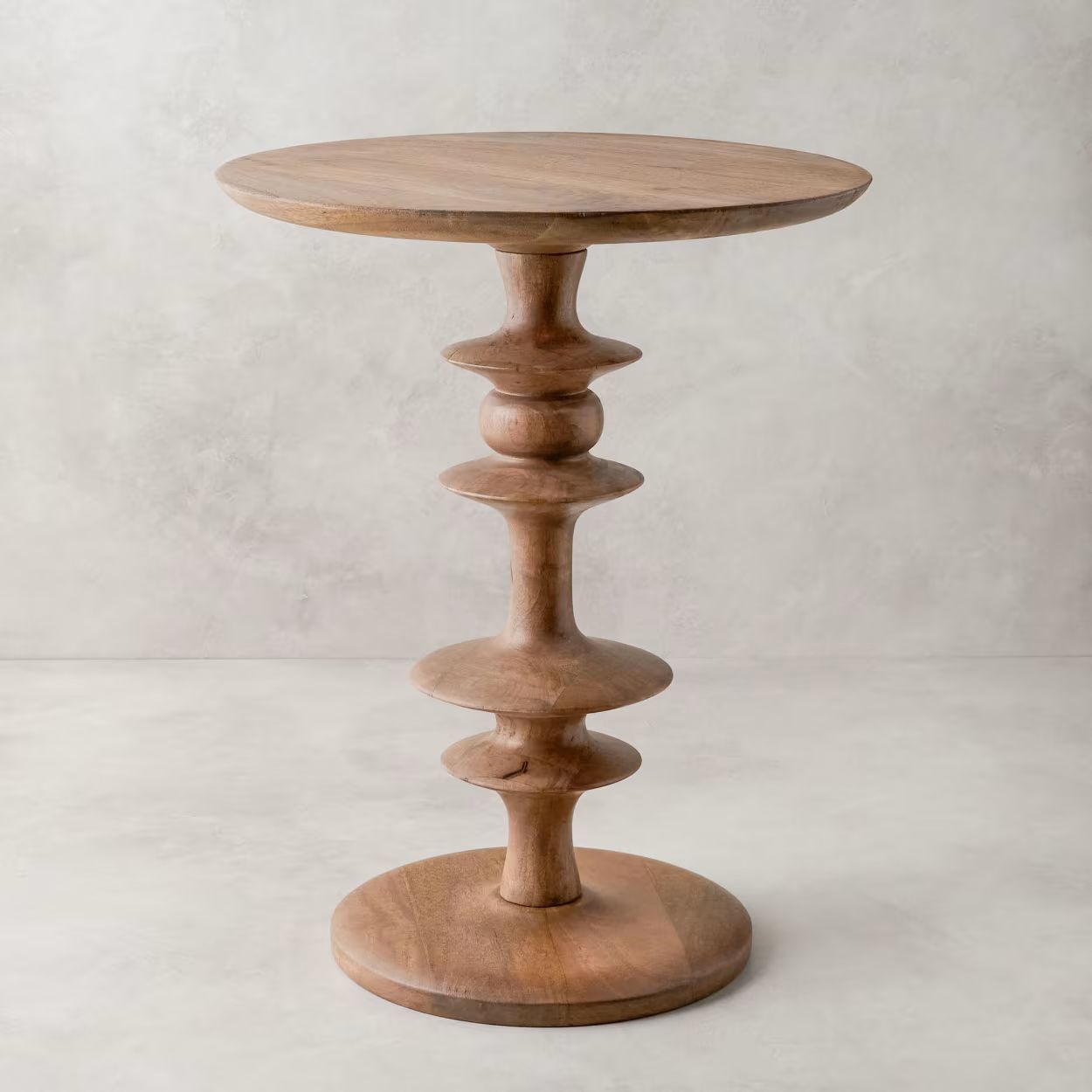 Enzo Turned Wood Side Table | Magnolia
