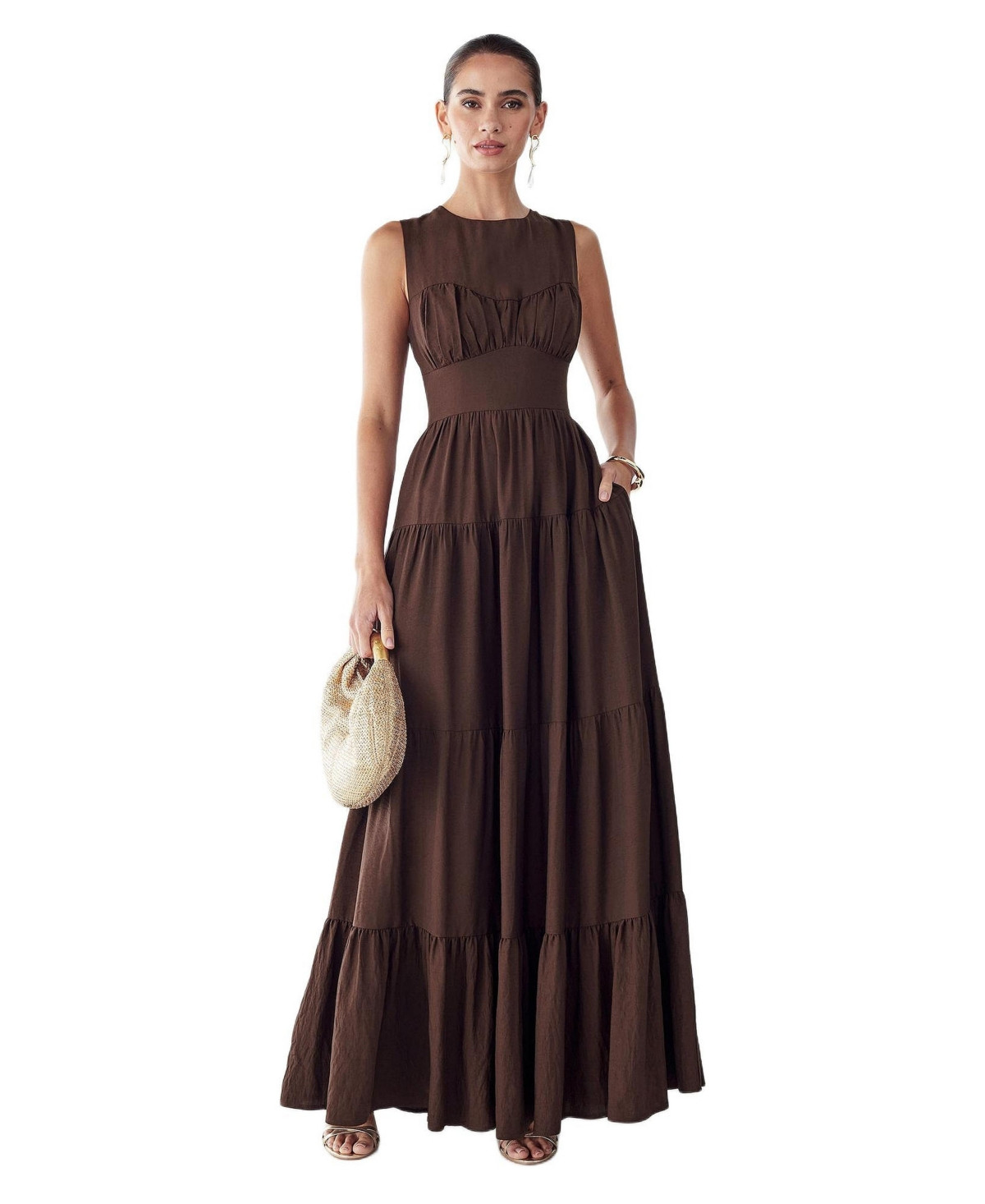 St Mrlo Women's Elowyn Maxi Dress - Chocolate | Macy's