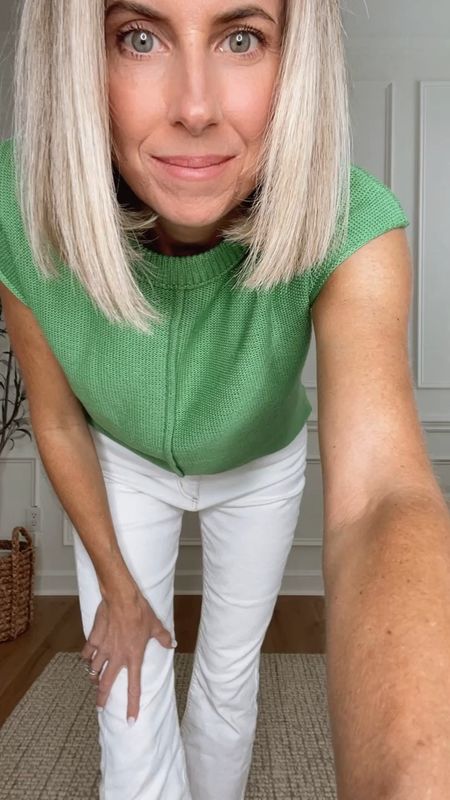 ⭐️ Amazon cap sleeve sweater fits true to size - wearing a small - comes in other colors - perfect for spring and St. Patrick’s day! 

Spring outfits 
St. Patrick’s day outfit 

#LTKfindsunder50 #LTKworkwear #LTKSeasonal