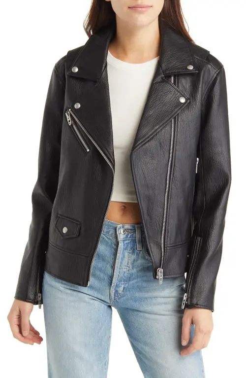 BLANKNYC Faux Leather Moto Jacket in Open Secret at Nordstrom, Size Medium | Nordstrom