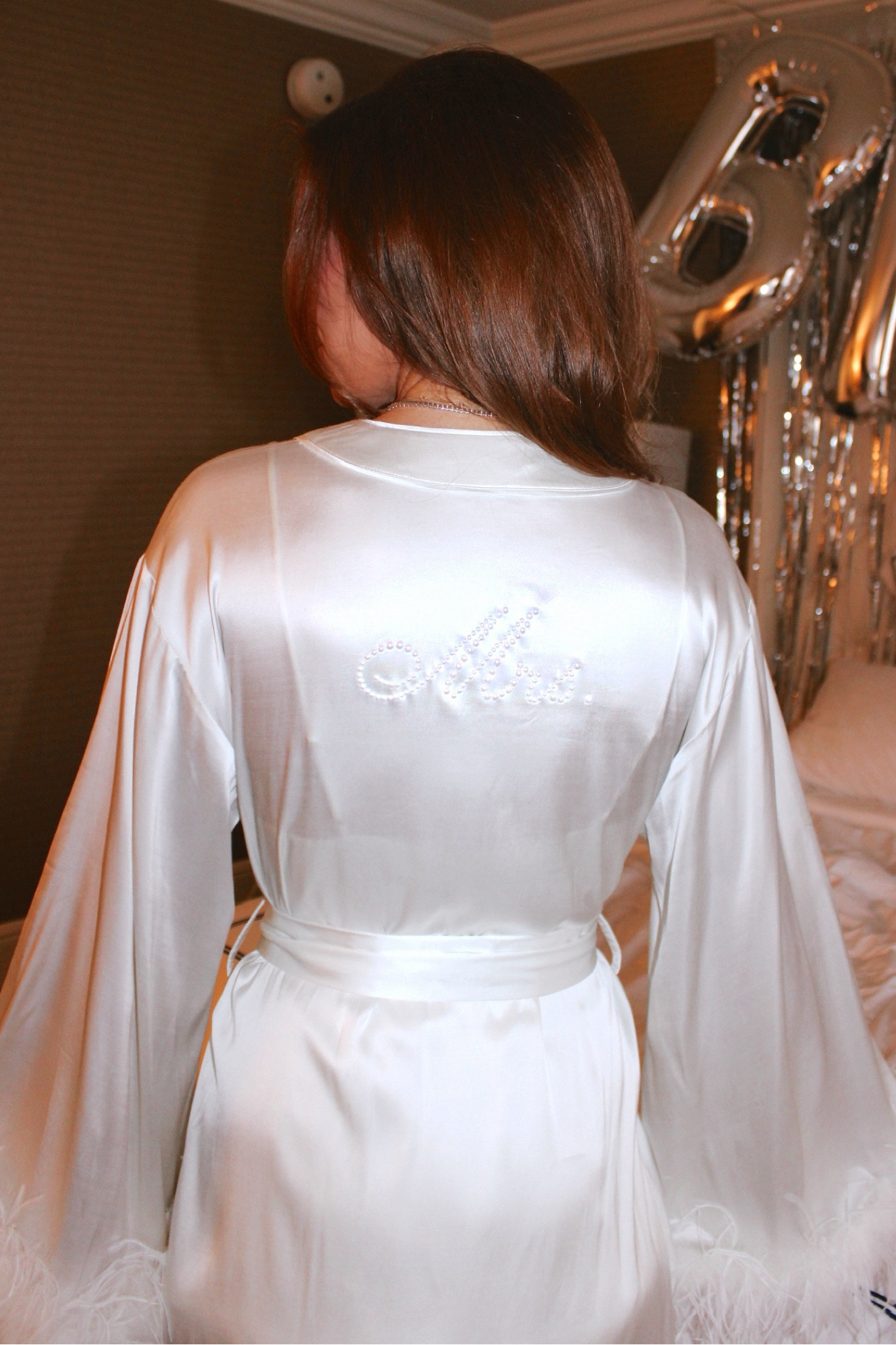 Bridal robe. Bride robe. Mrs. Robe. Bachelorette party. White feather robe. Silk robe  

#LTKSeasonal #LTKWedding #LTKStyleTip
