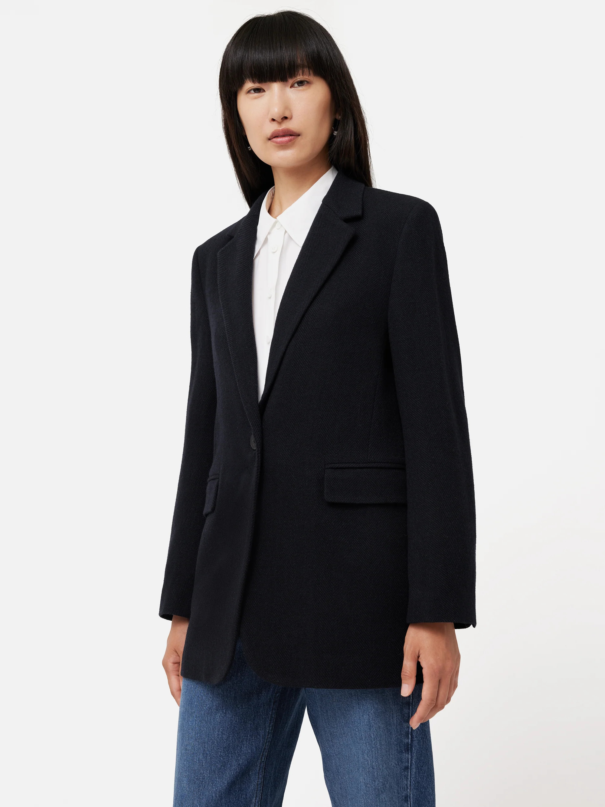 Wool Langford Blazer | Navy | Jigsaw (UK)