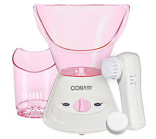 Conair True Glow Warm Steam Facial Sauna with F acial Brush | QVC