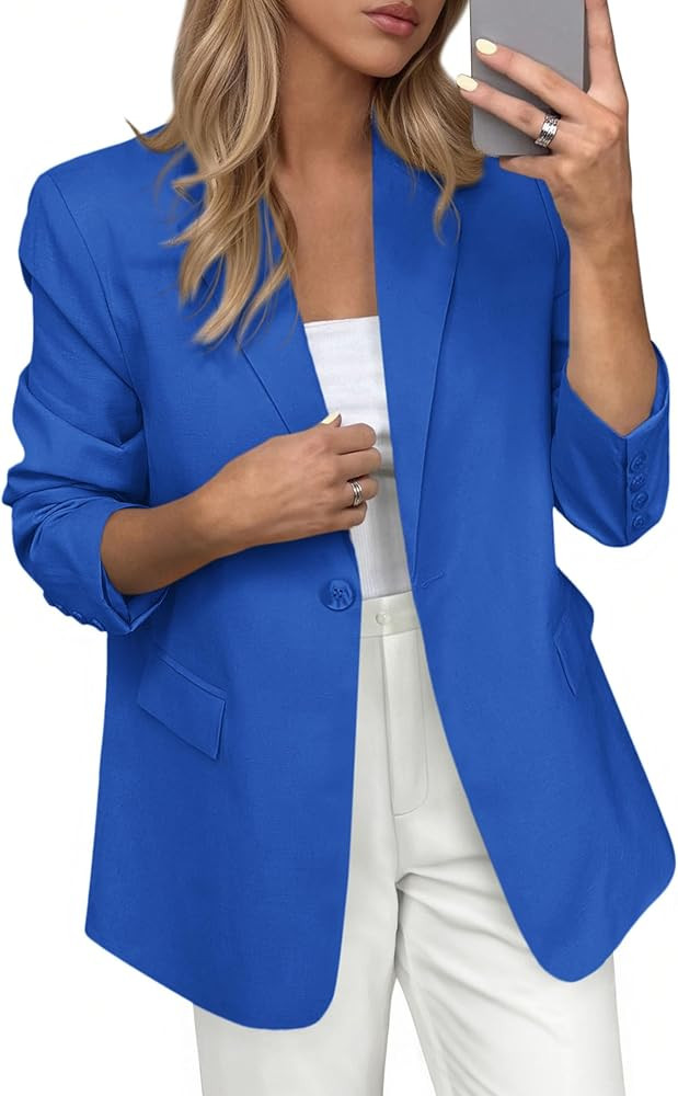 PRETTYGARDEN Blazers for Women Business Casual Outfits 2026 Spring Open Front Long Sleeve Suit Ja... | Amazon (US)