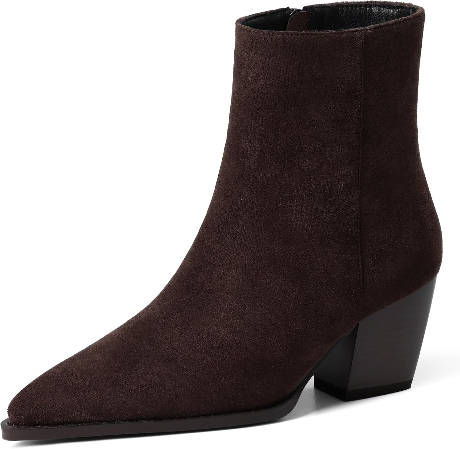 CYNLLIO Suede Ankle Boots for Women 2.56" Chunky Heel Booties | Amazon (US)