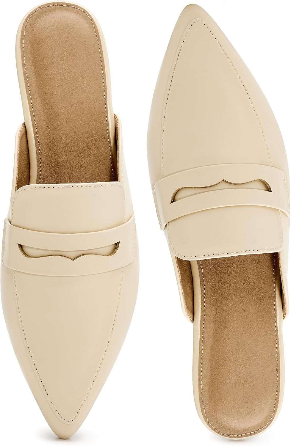 Alicegana Women's Pointed Toe Mules - Comfort Dressy Business Casual Shoes | Amazon (US)