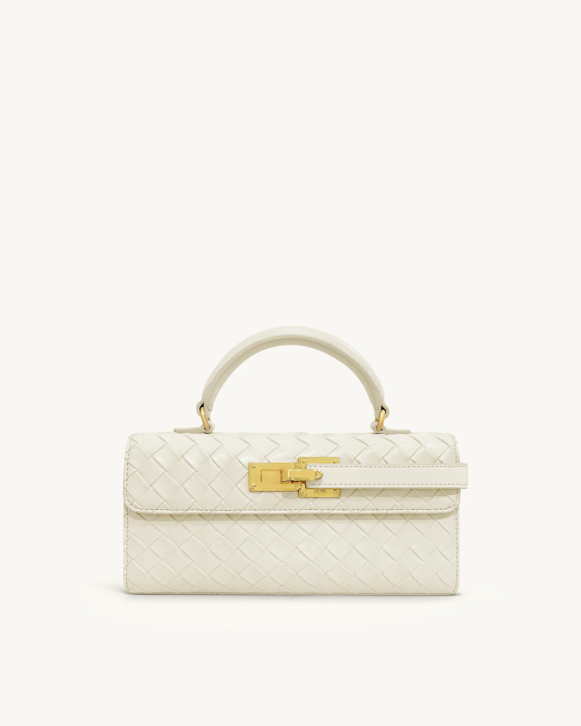 Keyla Weave Texture Top Handle Bag - White | JW PEI US