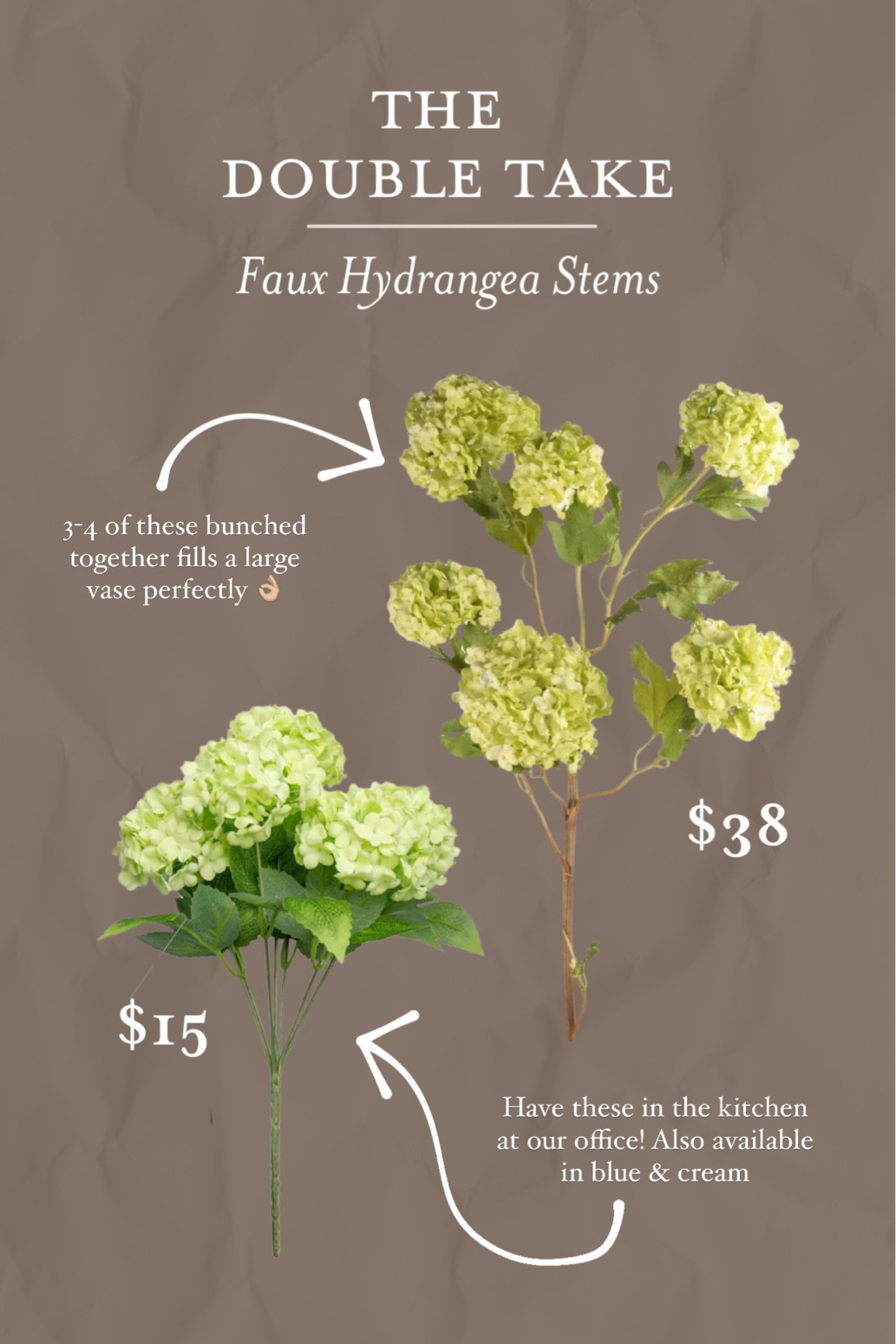 The Double Take: Faux Hydrangea Stems

#LTKFindsUnder50 #LTKSeasonal #LTKHome