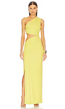 Michael Costello x REVOLVE Decker Maxi Dress in Lime from Revolve.com | Revolve Clothing (Global)