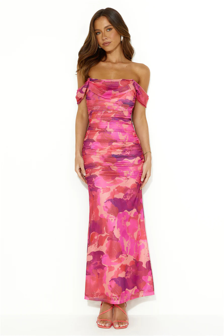 Brilliance Is You Mesh Maxi Dress Purple | Hello Molly (AU)