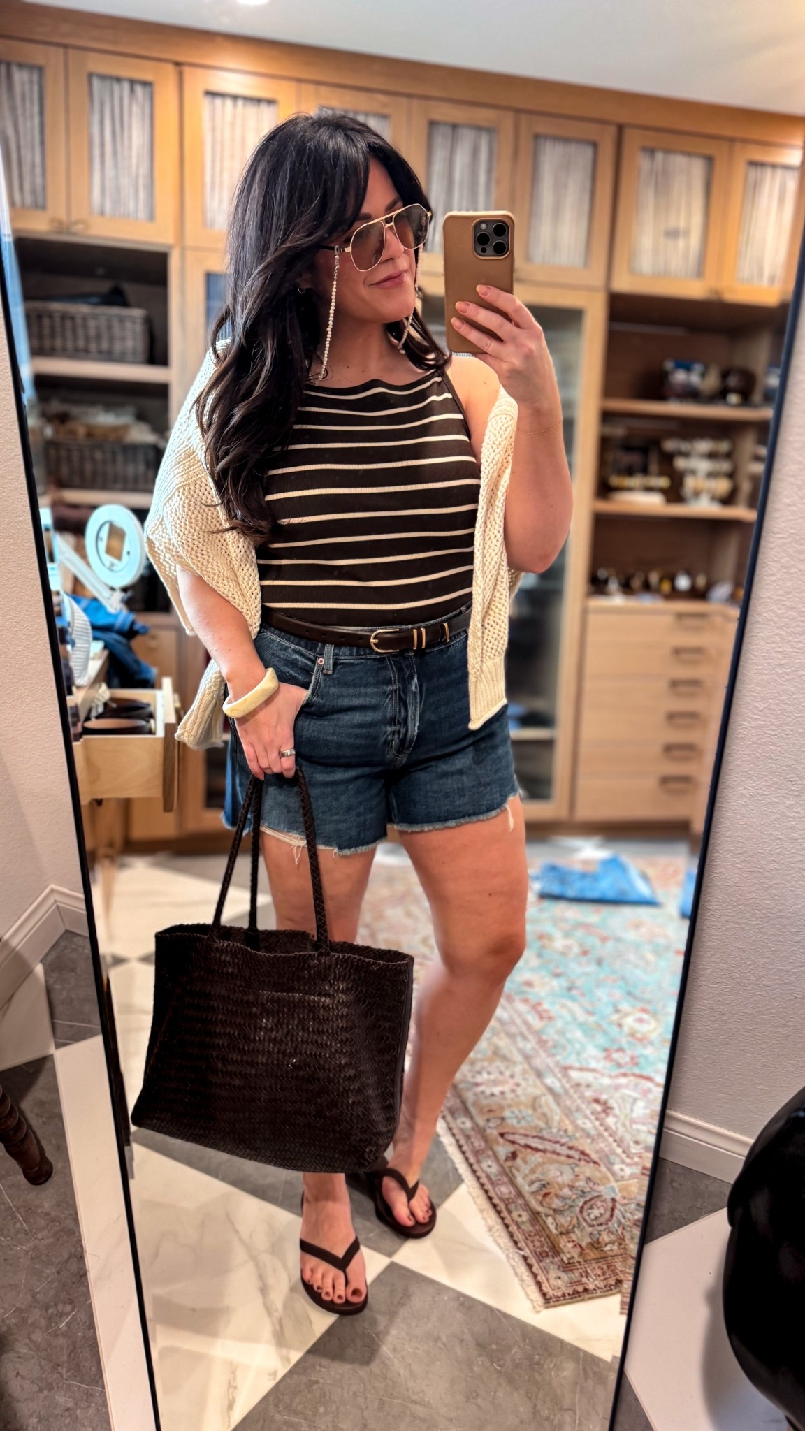 Midsize outfit inspo - vacation outfit - summer/spring fashion
Wearing a size 14 in the Jean shorts! That have stretch. 
Xl tank 
Xl sweater 

#LTKSeasonal #LTKMidsize #LTKStyleTip
