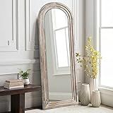 NeuType Full Length Mirror 65"x22" Large Arched Mirror Floor Mirror Wood Frame Arched Mirror Large B | Amazon (US)