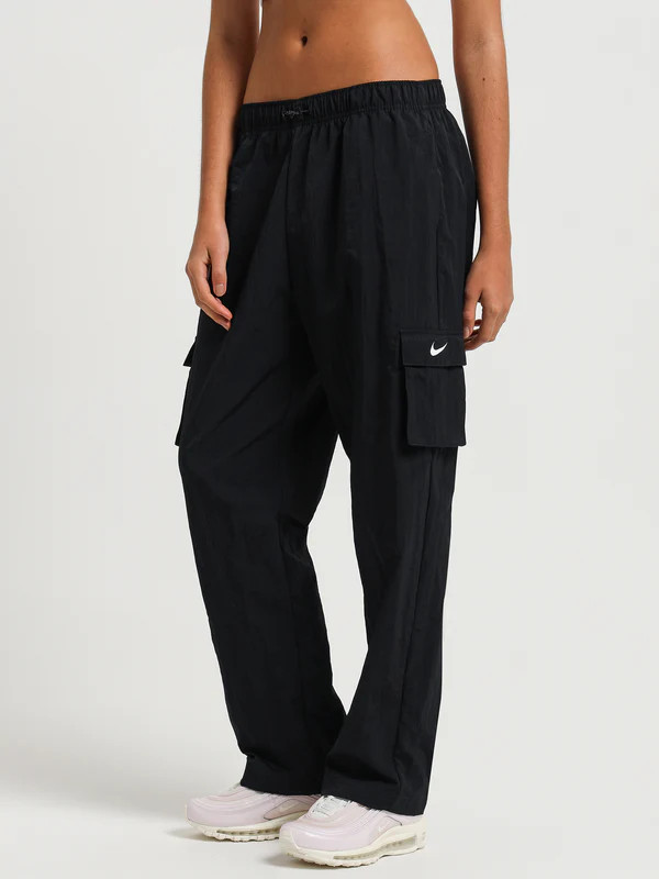 Sportswear Essentials High Rise Woven Cargo Pants in Black & White | Glue Store (Australia & NZ)