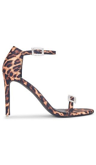 Lila Heeled Sandal in Leopard Print Satin | Revolve Clothing (Global)