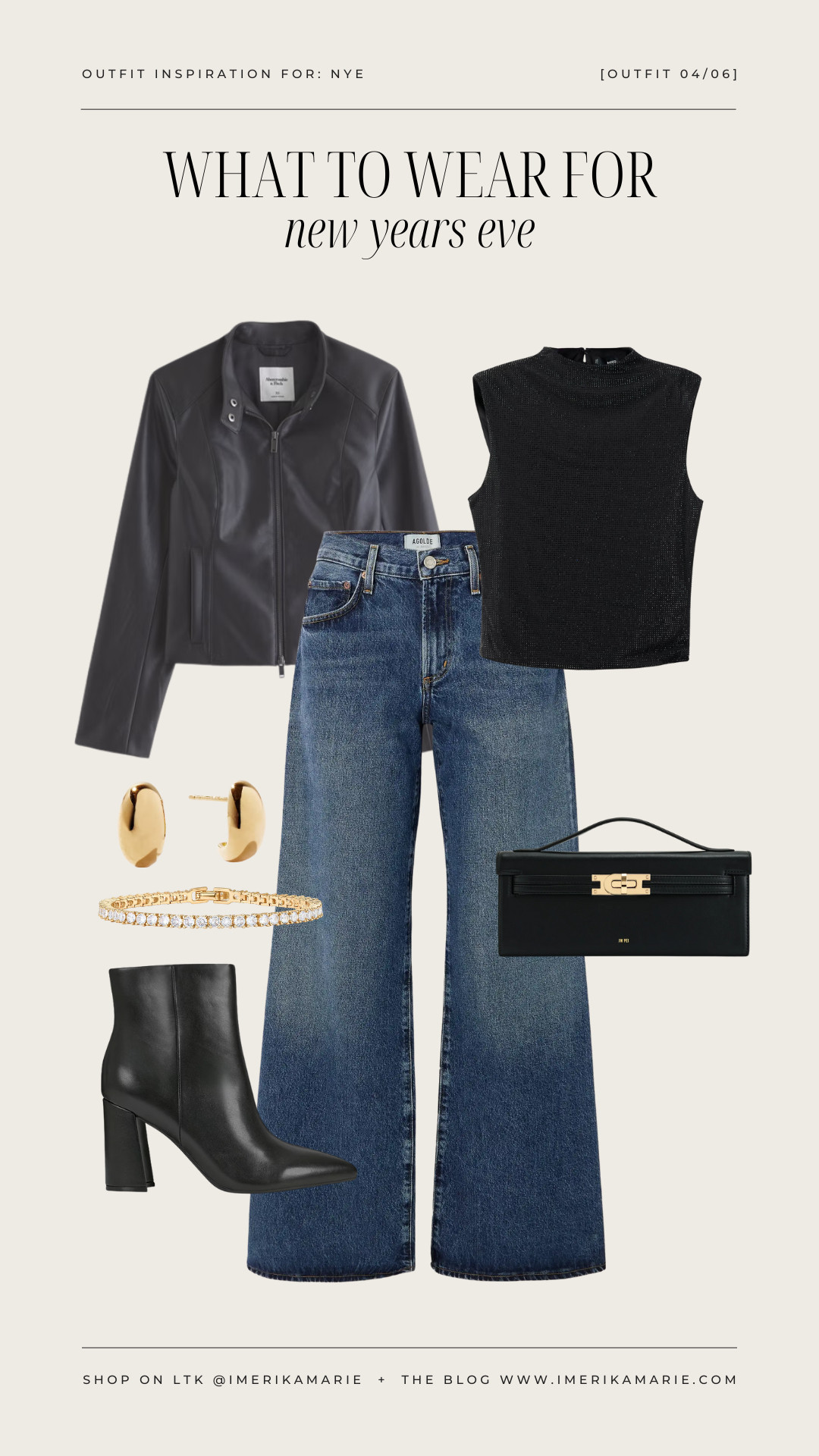 what to wear for new years eve. new years eve outfit. nye outfit. jeans. black leather jacket. black boots. 

 

#LTKHoliday #LTKootd #LTKPetite