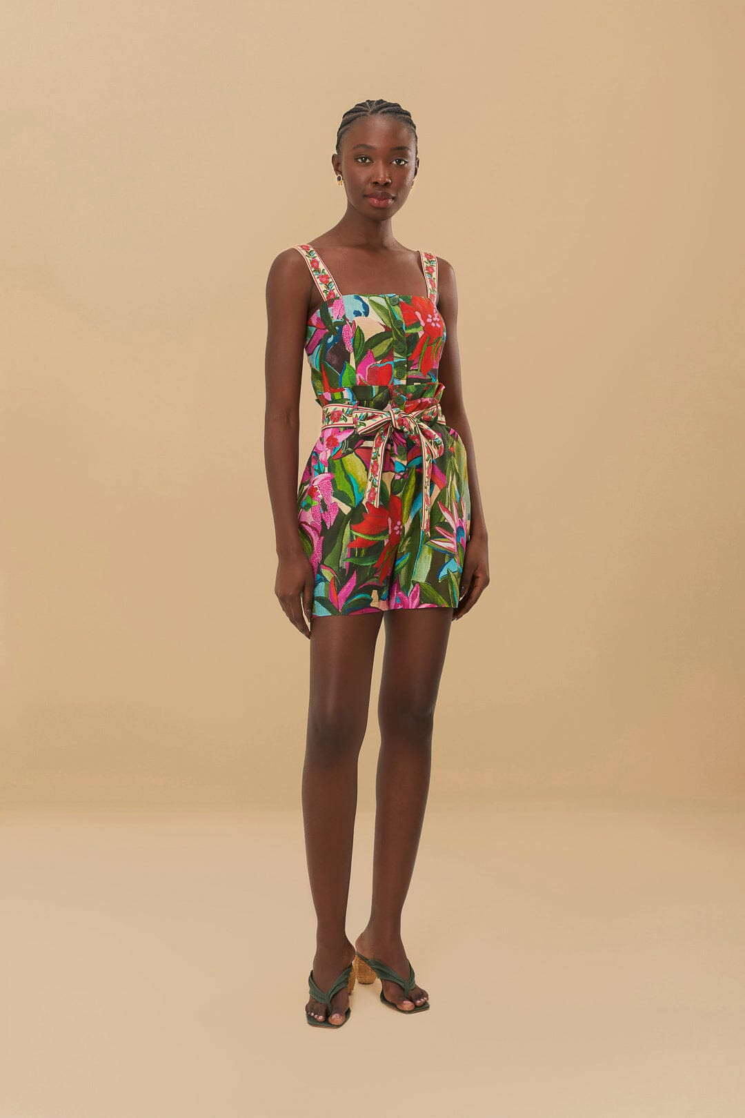 Multicolor Jardin De Reve Romper | FarmRio (US)