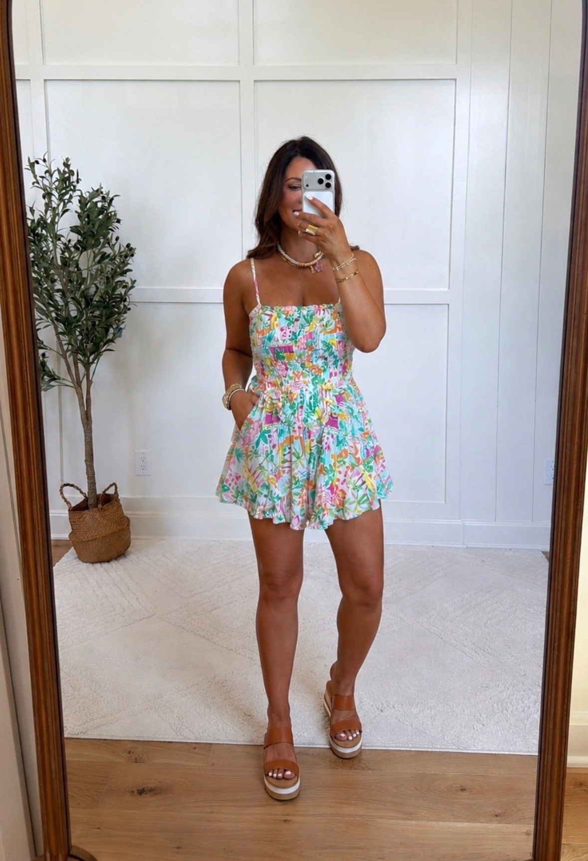 This romper is somehow still in stock!? But going quickly!! This is the perfect colorful summery addition to your closet!! It’s super soft and lightweight! Literally perfect for running errands, lunch with the girls or even a casual date night!💖 

Run and grab yours while you still can! 

For reference I’m 5’4” 137lbs and in a small! Probably could’ve done an XS, it’s super stretchy!

#LTKdayinmylife #LTKmomlife #LTKootd