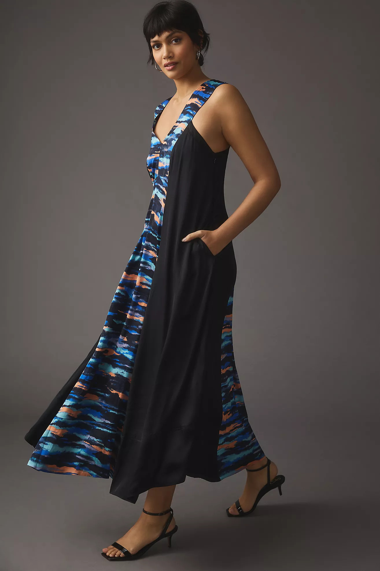 Maeve V-Neck Maxi Dress | Anthropologie (US)