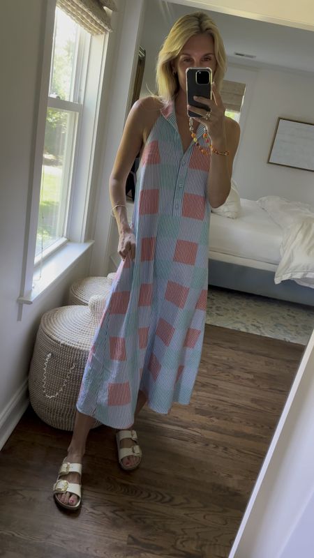 Wore this summer dress yesterday and love the halter neck style. Paired it with my Birkenstocks and a raffia bag for running around town.


#LTKSeasonal #LTKStyleTip