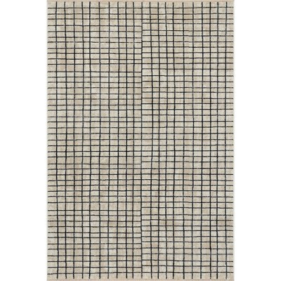 Nuloom Calethe Modern Checkered Indoor Area Rug, 6' 7" x 9' 8", Beige | Target