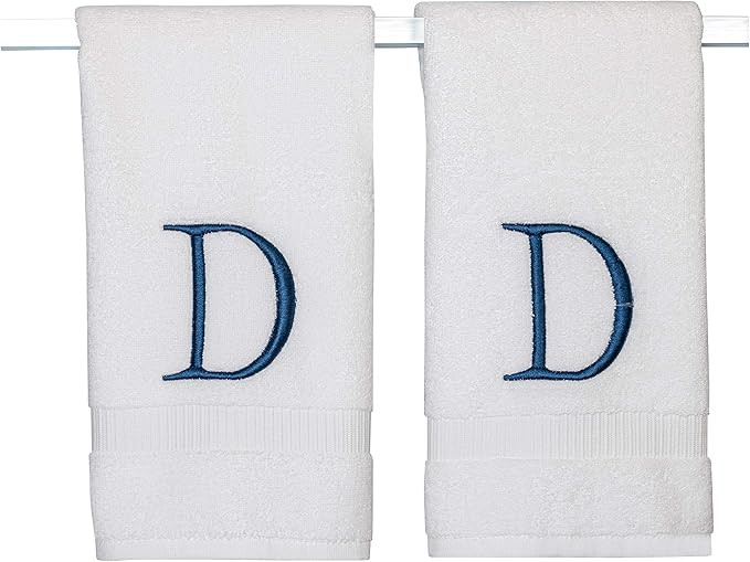 Monogrammed Hand Towels for Bathroom - Luxury Hotel Quality Personalized Initial Decorative Embro... | Amazon (US)