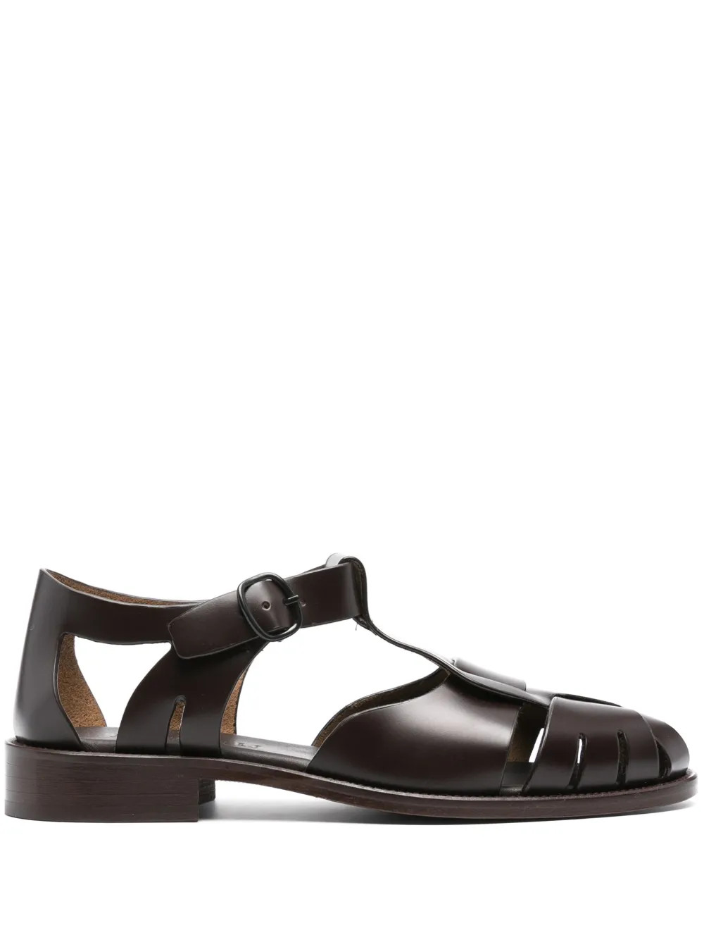 Hereu Pesca Leather Sandals | Brown | FARFETCH | Farfetch Global