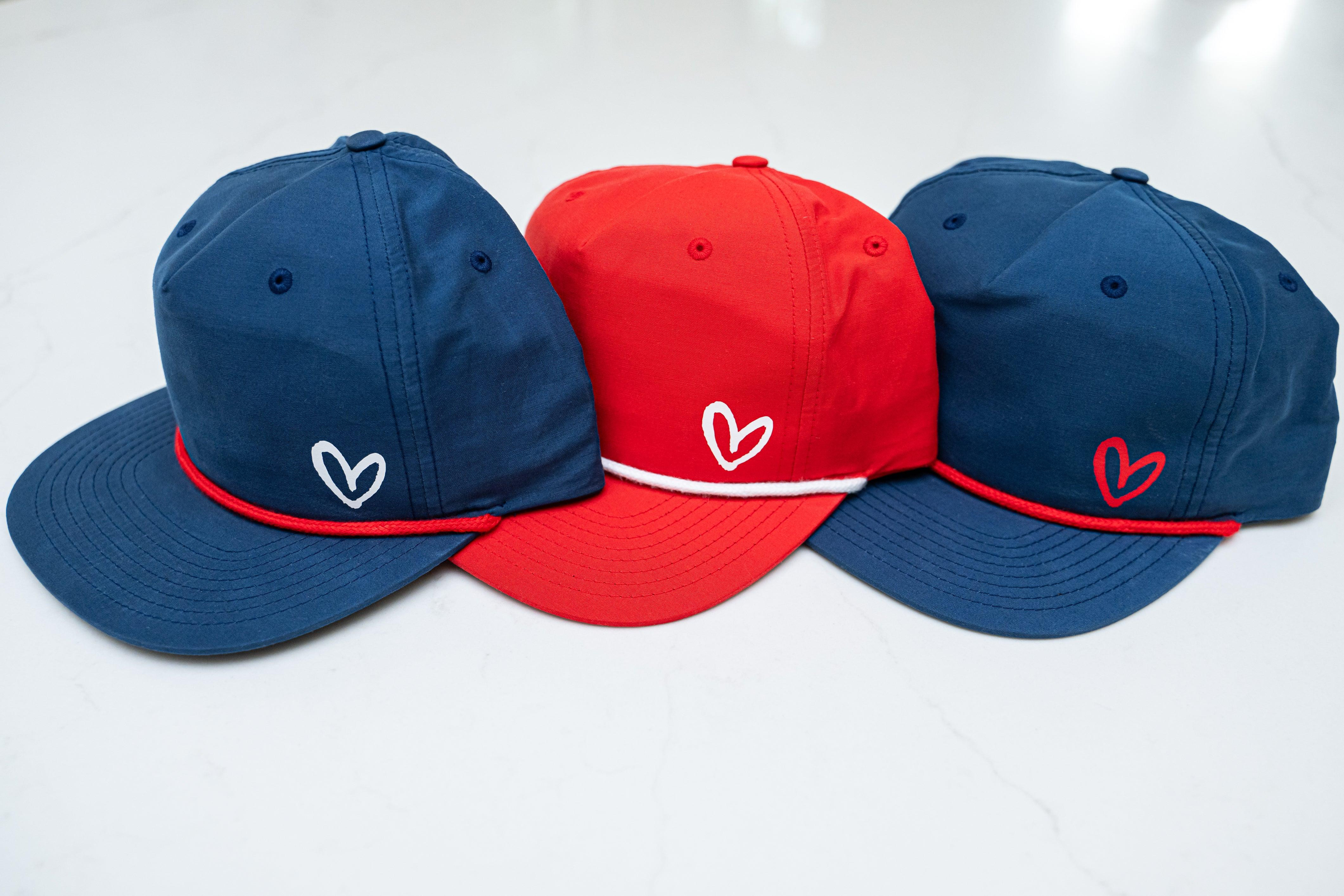 Live What You Love Rope Hat with Heart (Flat Bill) | House of Shan