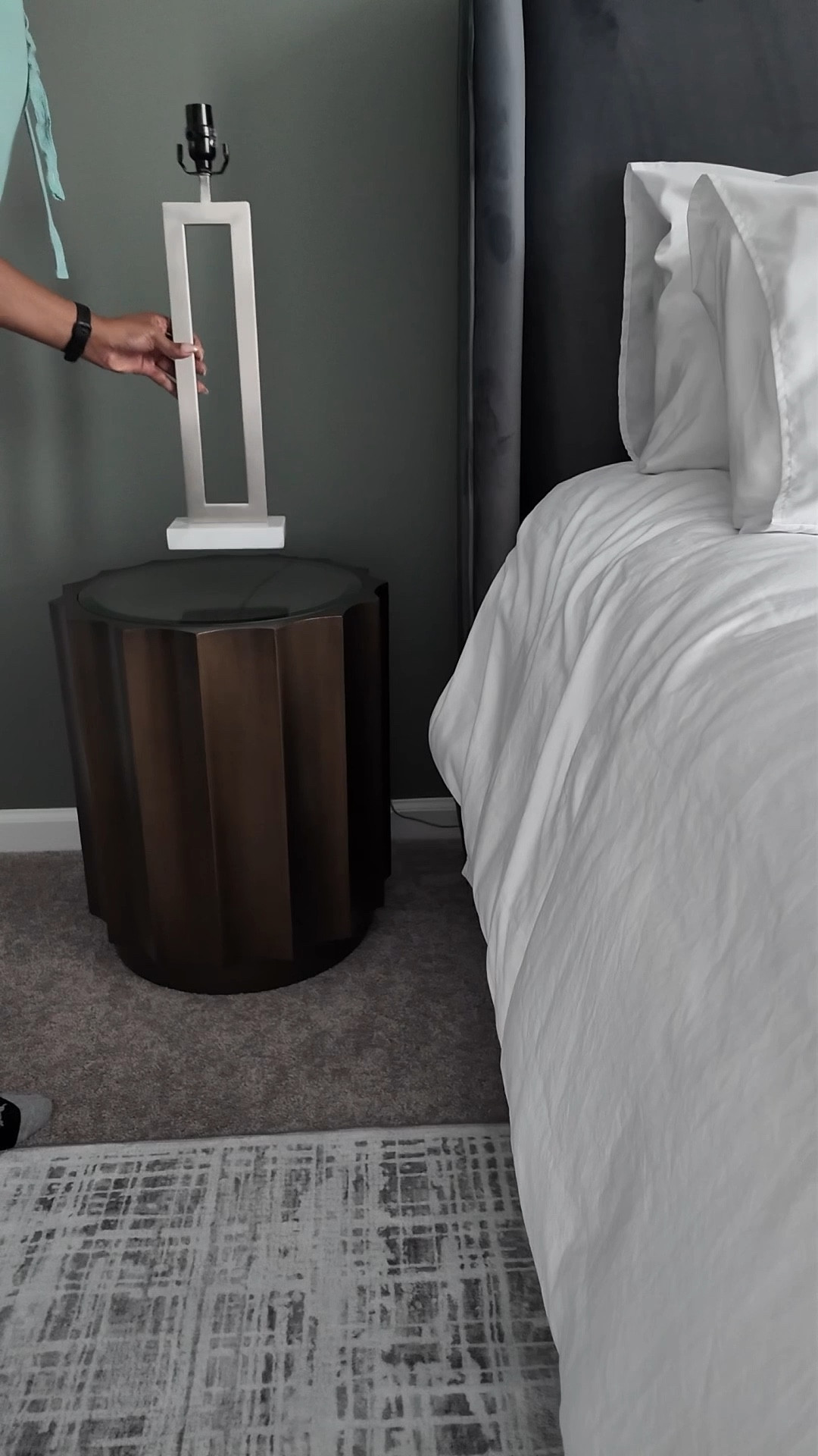 This was the piece the room needed.

Adding an end table and lamp beside the bed to make the guest room feel complete.

#LTKHome