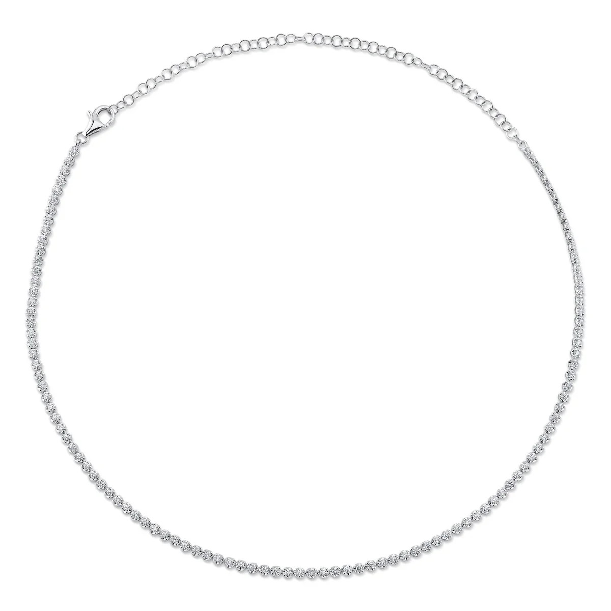 Diamond Crown Setting Tennis Necklace | J. Brooks Jewelers