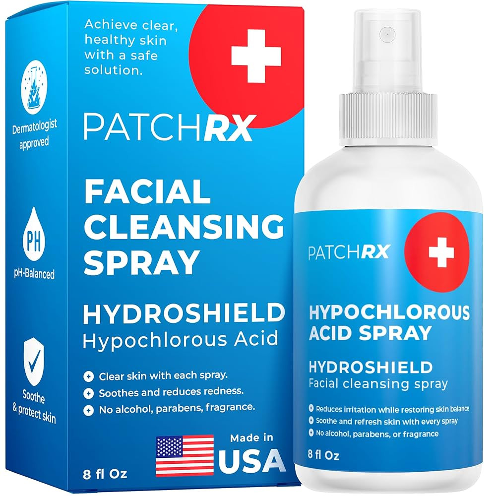 Hypochlorous Acid Spray (8oz, Reduces Acne), Targets Bacteria - HOCL Facial Cleanser Acne Spray f... | Amazon (US)