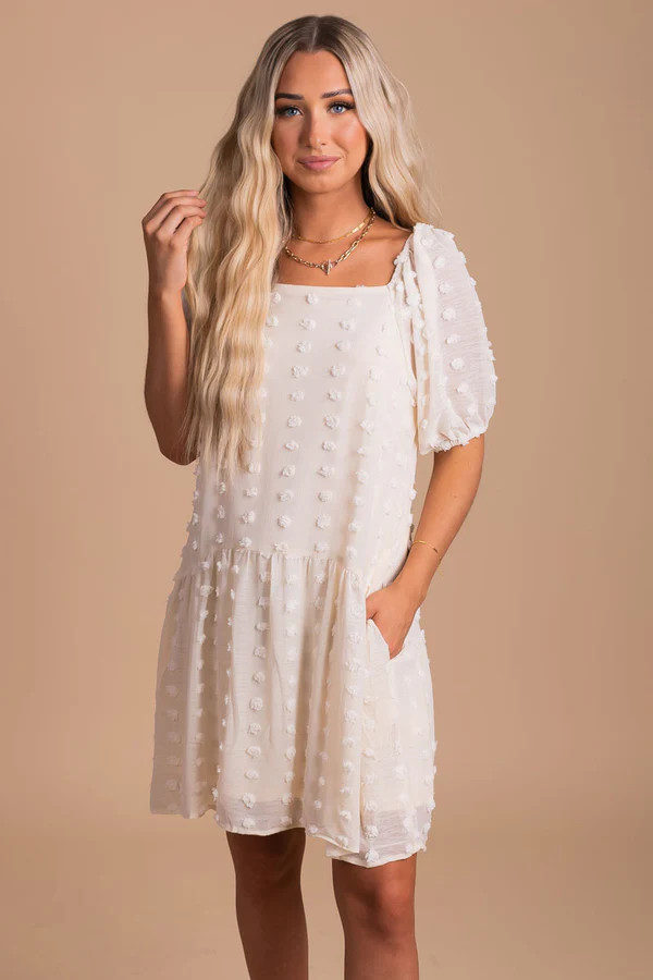 Whatever Happens Swiss Dot Mini Dress | Bella Ella Boutique, LLC