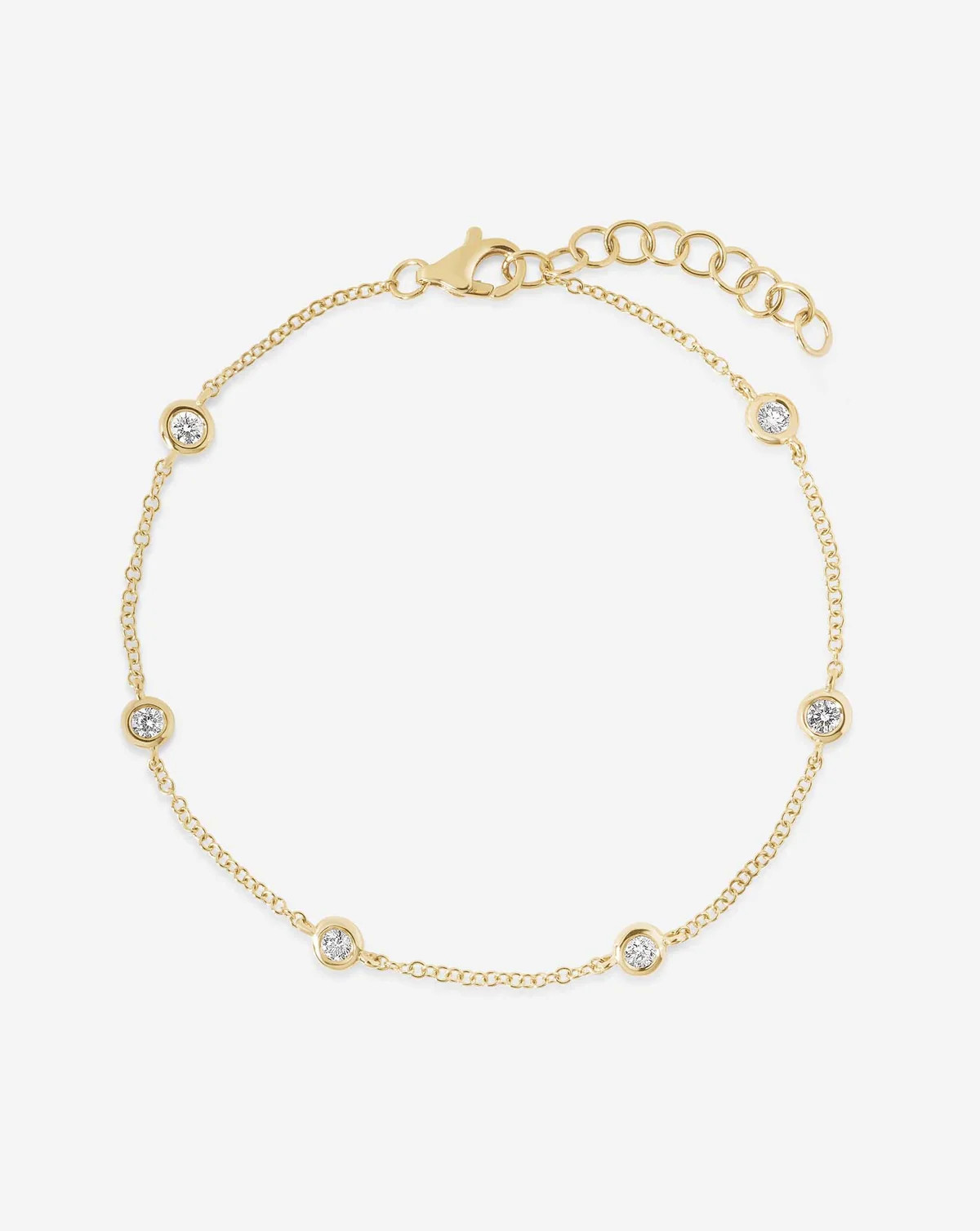 Diamond Bezel Station Bracelet | Ring Concierge