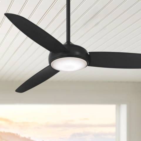 54" Minka Aire Concept IV Coal Smart Fan LED Wet Ceiling Fan | Lamps Plus