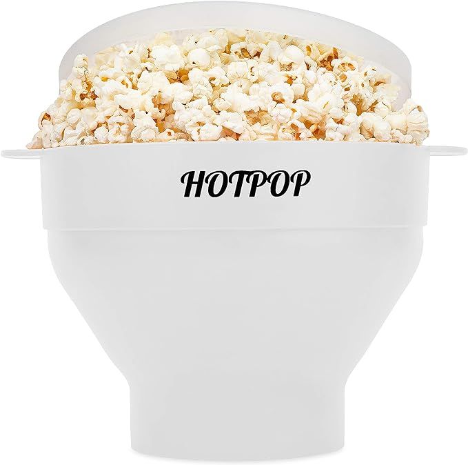 Amazon.com: The Original Hotpop Microwave Popcorn Popper, Silicone Popcorn Maker, Collapsible Bow... | Amazon (US)