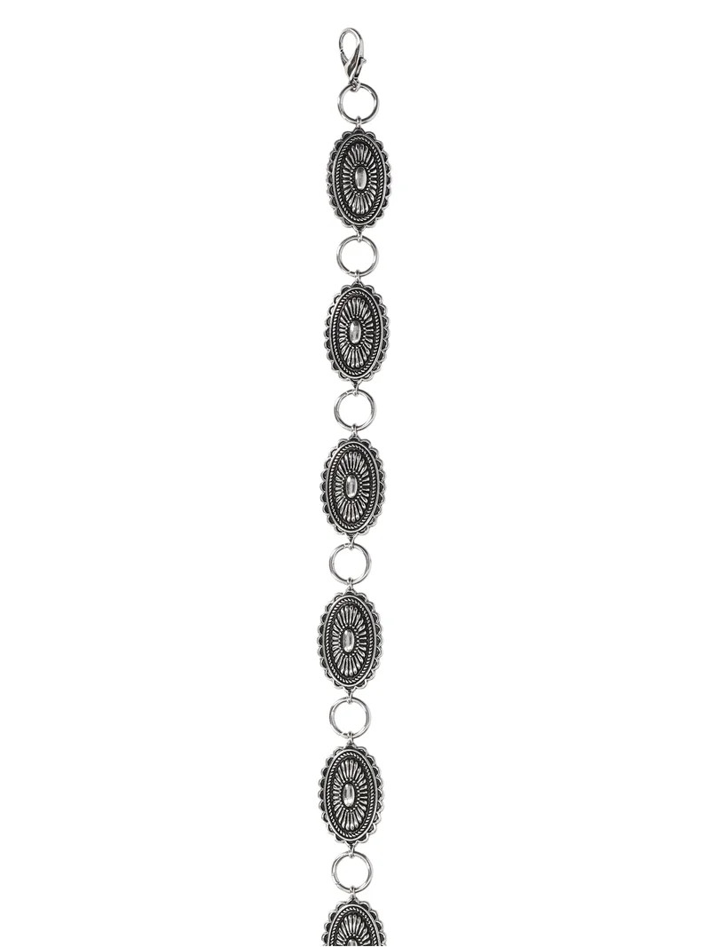 Madden NYC Women's Chain Belt, Silver, Sizes S/M-2X/3X | Walmart (US)